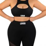 black plus size women activewear