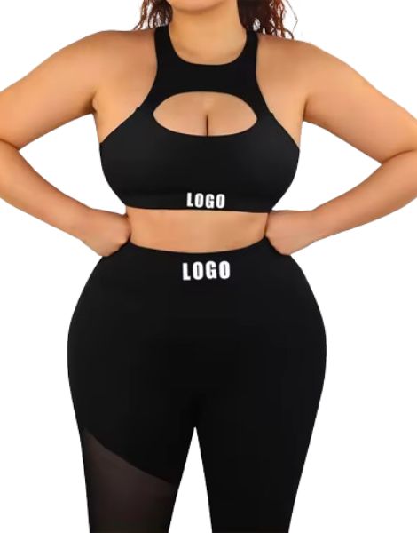 black plus size women activewear