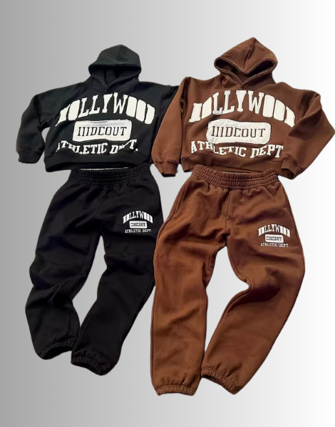 Custom Logo Oversized Cotton Tracksuit for Men