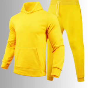 Plain Two-Piece Hoodie & Sweat Pants Sweatsuit Tracksuit