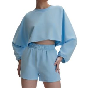 wholesale long sleeve fitness crop tops