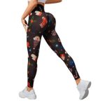Christmas printed scrunch butt yoga leggings vendor