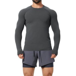 slim fit seamless long sleeved t-shirt manufacturers