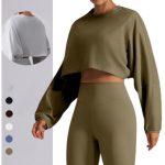 bulk women long sleeve crop top manufacturer