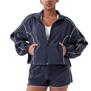customized long sleeve fitness jacket manufacturer