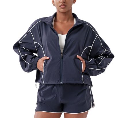 customized long sleeve fitness jacket manufacturer