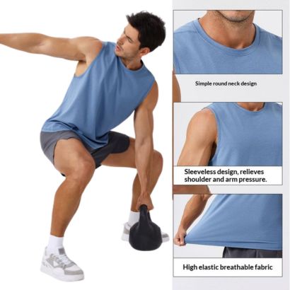 antibacterial sleeveless fitness top manufacturer