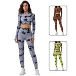 two piece tie dye yoga set suppliers