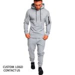 wholesale whitish grey mens fitness hoodies in bulk